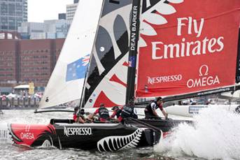 Extreme Sailing Series "stadium" racing is proving to be popular in Boston